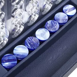 Эксклюзивная настольная игра "Четыре в ряд" из кожи Buffalo, синий